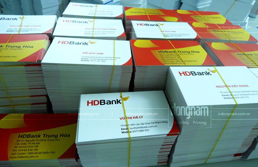 in card visit ngân hàng HD Bank