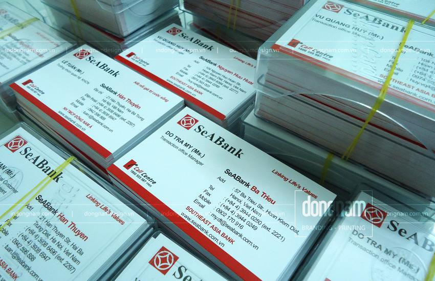 In card visit ngân hàng Đông Á Sea Bank
