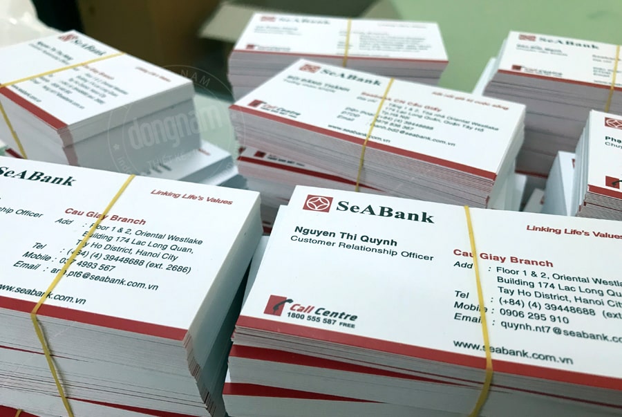Báo giá in card visit ngân hàng Seabank Báo giá in card visit ngân hàng Seabank