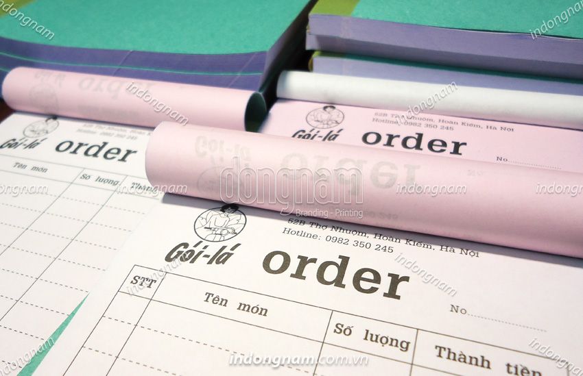 Mẫu order nhà hàng A6 2 liên