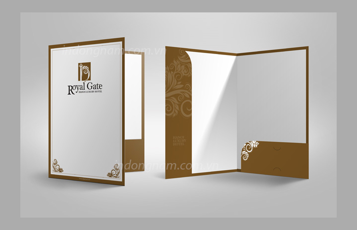in kẹp file tài liệu cho khách sạn