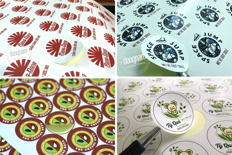 In decal dán hình tròn làm tem nhãn sticker logo In decal dán hình tròn làm tem nhãn sticker logo