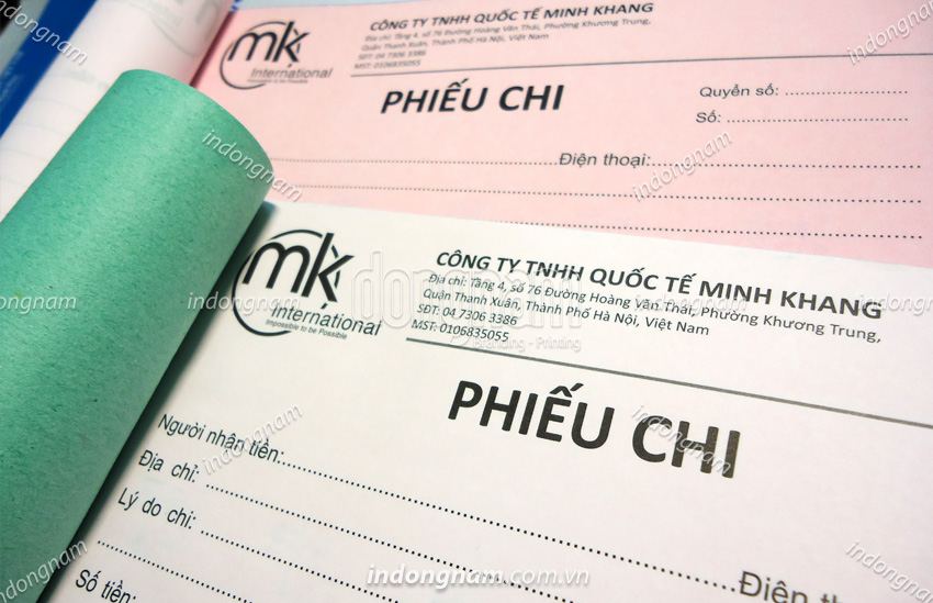 In phiếu chi 2 liên khổ A5