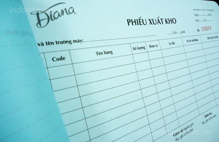 in phiếu xuất kho diana